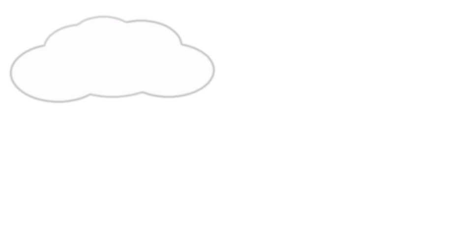 Decorative fluffy cloud graphic in the bottom-left page background